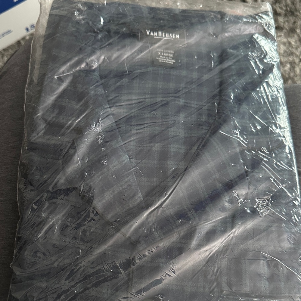 Van Heusen Navy Checkered Shirt